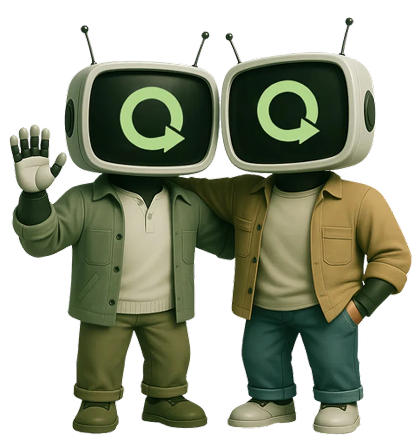 Optimite founders — mascot illustration