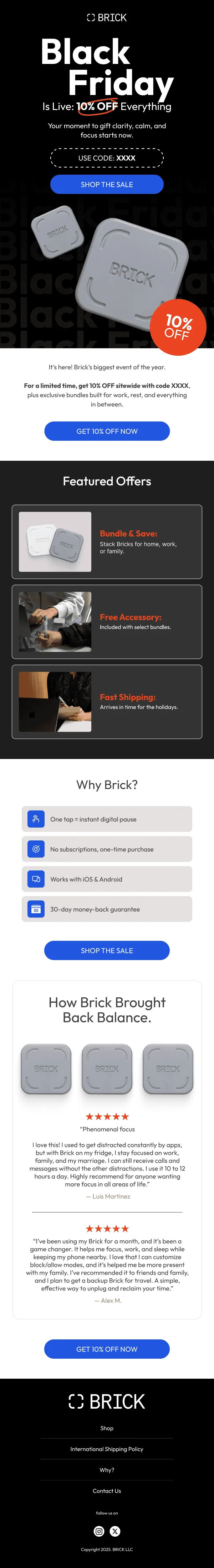 Brick email design