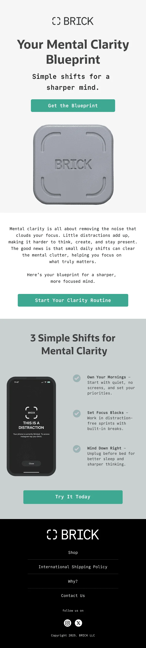 Get Brick email design