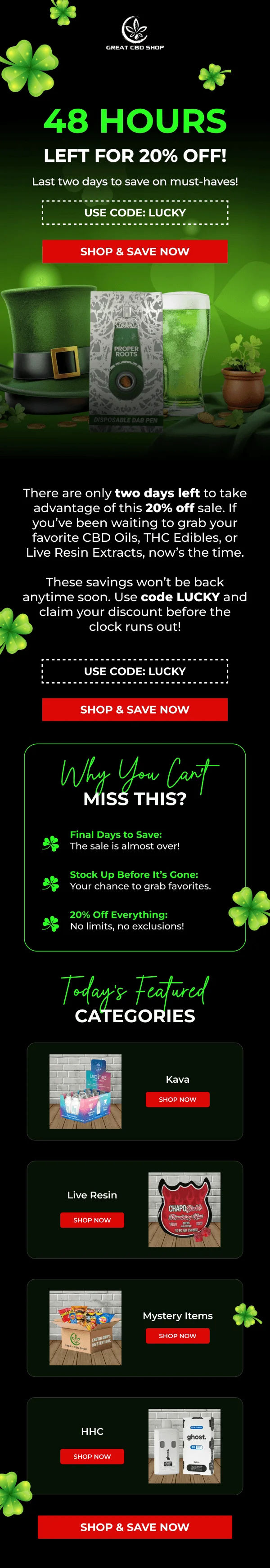 Great CBD Shop email design