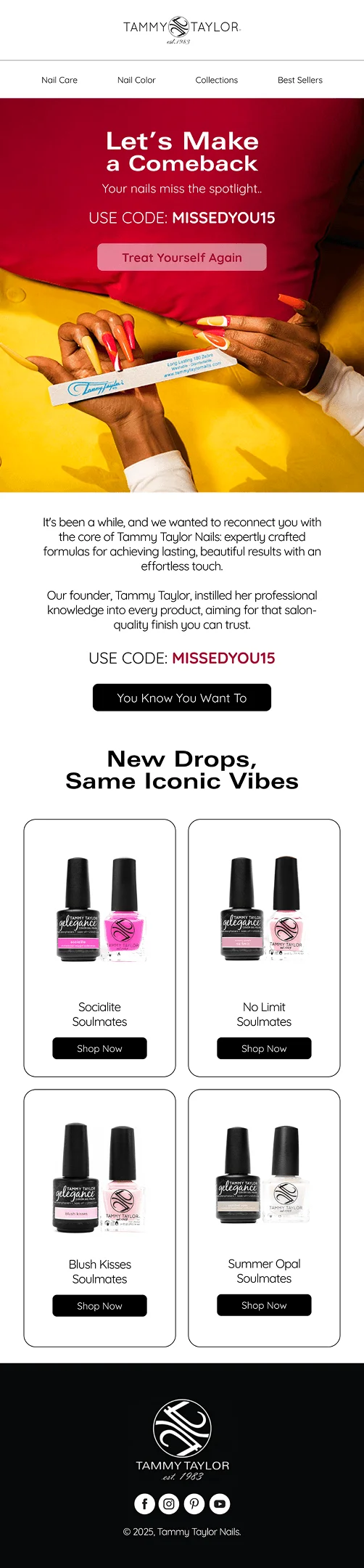 Tammy&Taylor email design