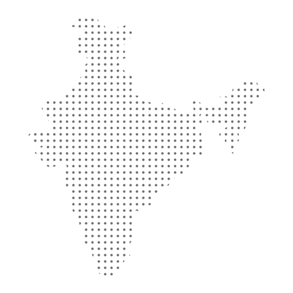 Dotted map of India